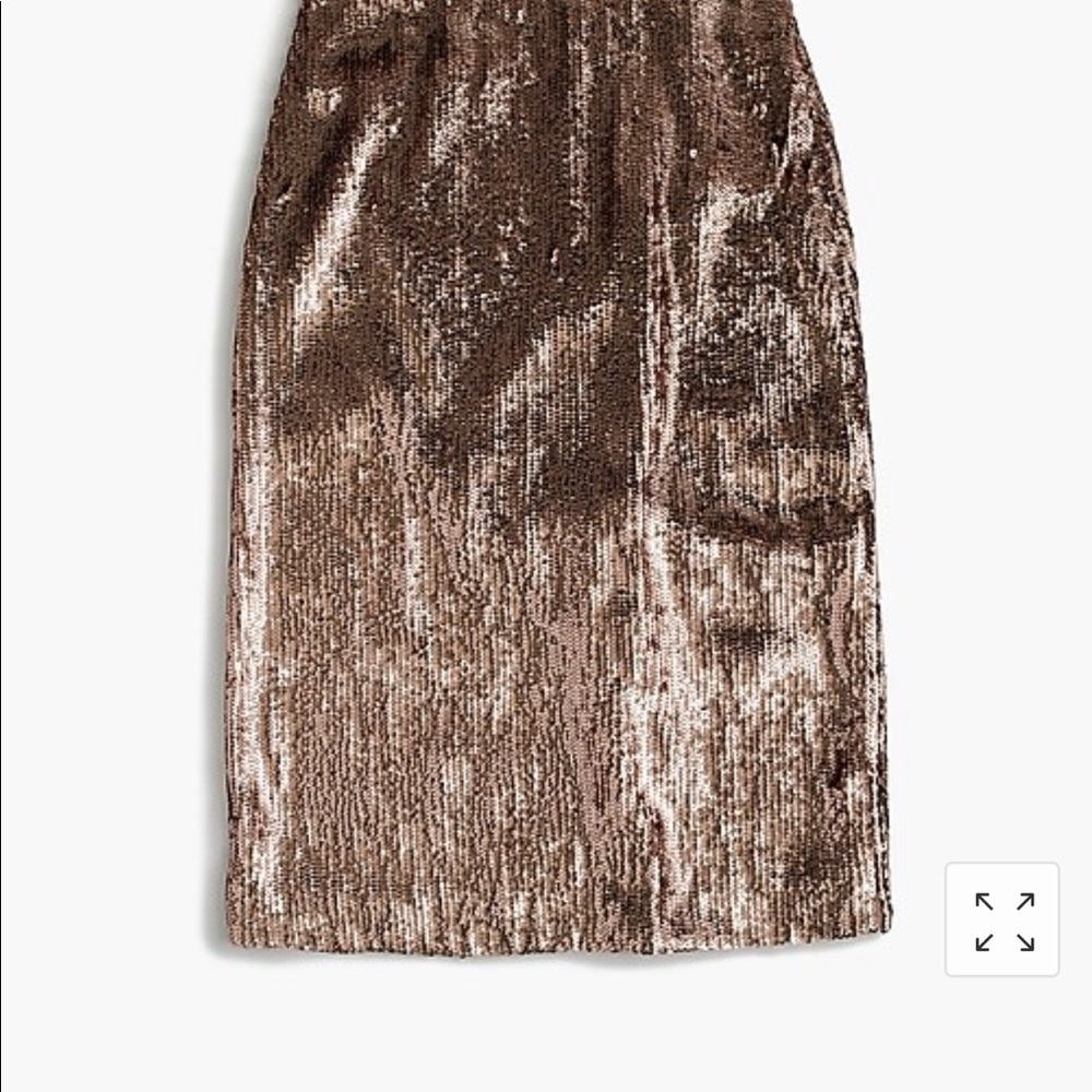 J Crew Rose Gold Sequin Skirt